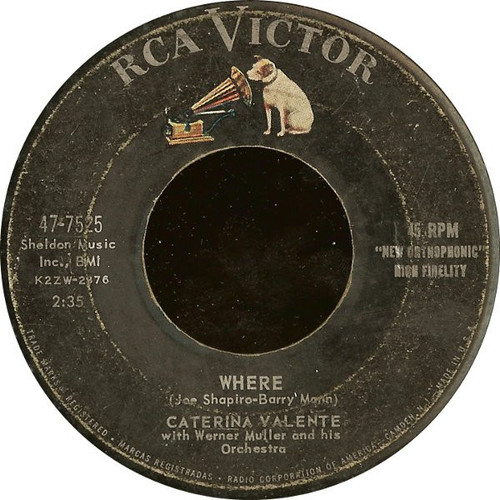 Caterina Valente - Where - RCA Victor - 47-7525 - 7" 1132137047