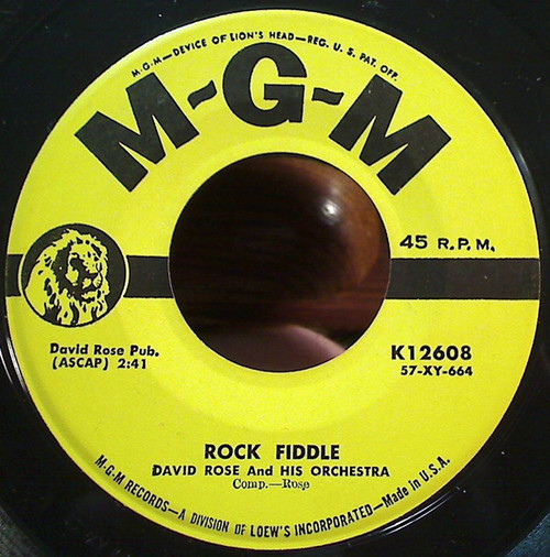 David Rose And His Orchestra* - Rock Fiddle / Swinging Shepherd Blues (7", Single)