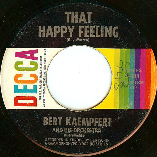 Bert Kaempfert & His Orchestra - That Happy Feeling - Decca - 31388 - 7", Single, Pin 1132512780