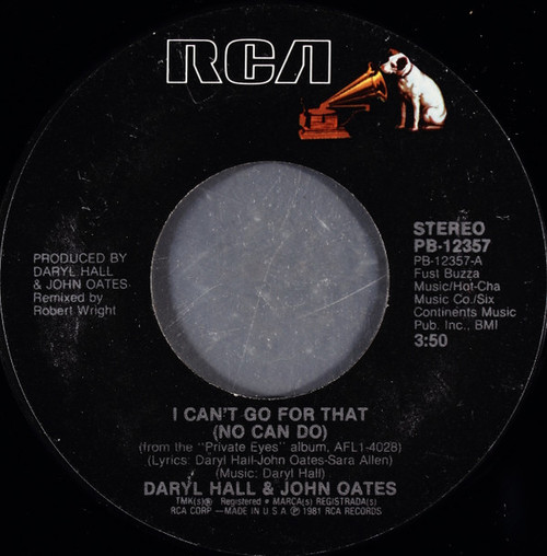 Daryl Hall & John Oates - I Can't Go For That (No Can Do) - RCA - PB-12357 - 7", Single, Styrene 1133101392