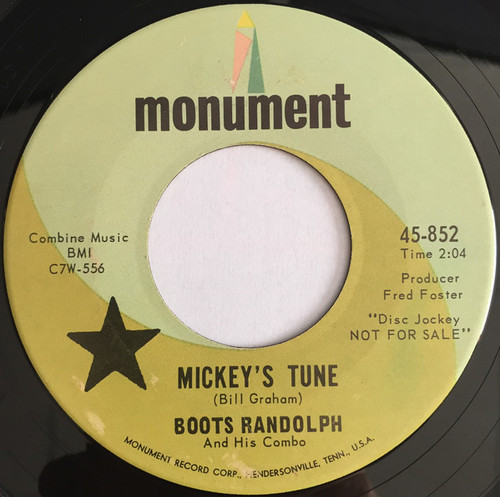Boots Randolph - Mickey's Tune / I'll Take You Home Again Kathleen (7", Single, Promo)