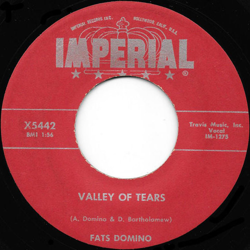 Fats Domino - Valley Of Tears / It's You I Love (7", Single, RE)