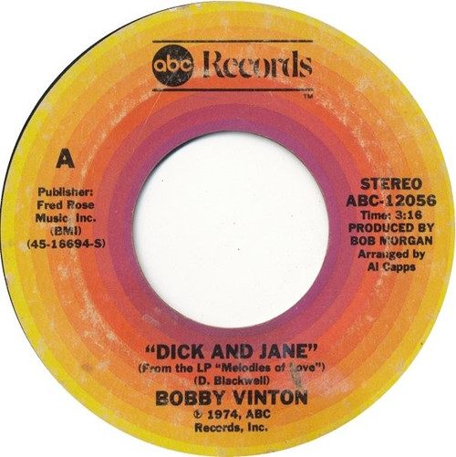 Bobby Vinton - Dick And Jane / Beer Barrel Polka - ABC Records - ABC-12056 - 7", Single, Ter 1133173260