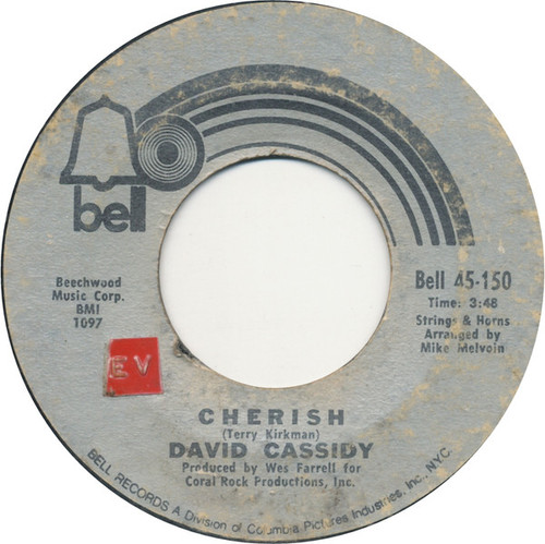 David Cassidy - Cherish (7", Single, Styrene, Pit)
