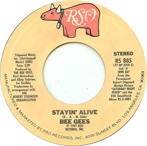 Bee Gees - Stayin' Alive (7", Single, Pit)