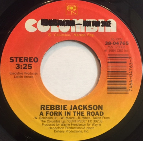 Rebbie Jackson - A Fork In The Road (7", Styrene, Pit)