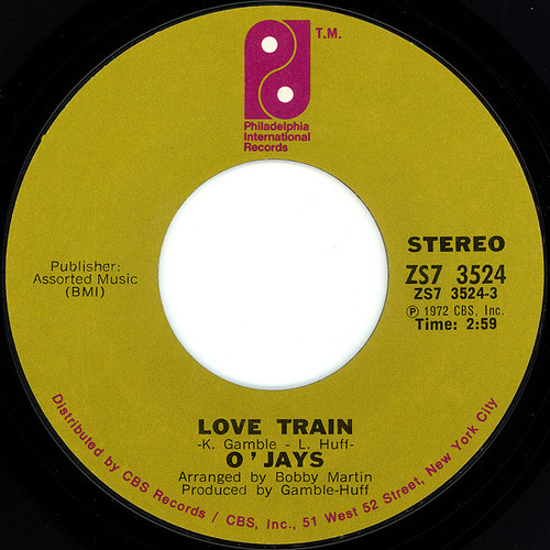 The O'Jays - Love Train - Philadelphia International Records - ZS7 3524 - 7", Single, Styrene, Pit 1133745885