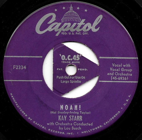 Kay Starr - Noah! - Capitol Records - F2334 - 7", Single 1133749082