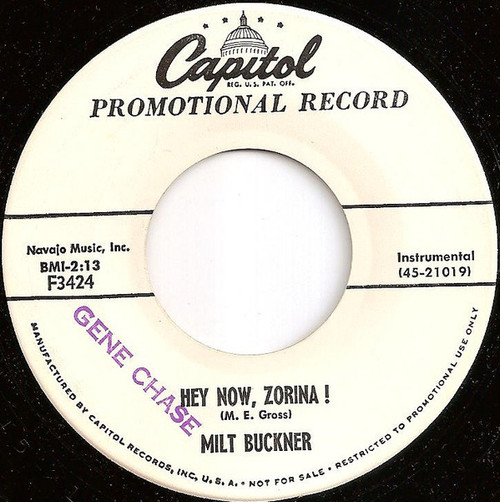 Milt Buckner - Hey Now, Zorina! / The Late Late Show (7", Promo)