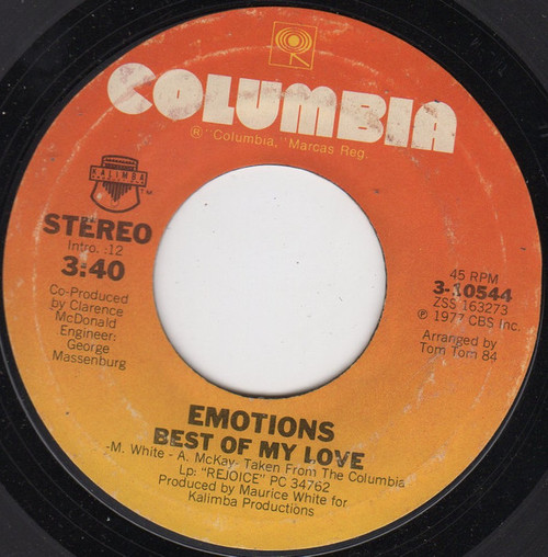 The Emotions - Best Of My Love - Columbia - 3-10544 - 7", Single, Styrene 1134852972