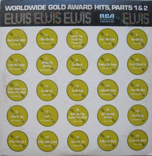 Elvis Presley - Worldwide Gold Award Hits, Parts 1 & 2 - RCA - R213690 - 2xLP, Comp, Mono, RP 1134926141
