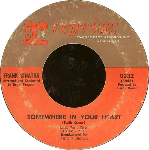 Frank Sinatra - Somewhere In Your Heart / Emily (7", Styrene, Pit)