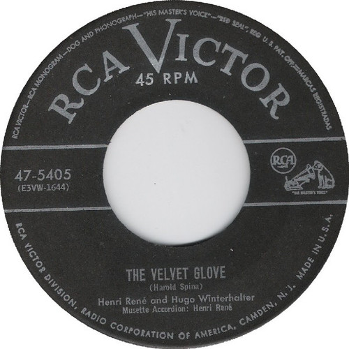 Henri Ren√© And Hugo Winterhalter - The Velvet Glove / Elaine (Gitane) - RCA Victor - 47-5405 - 7", Single 1135391257