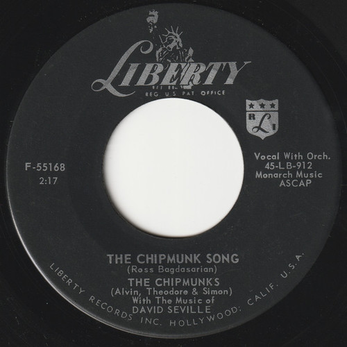 The Chipmunks - The Chipmunk Song / Almost Good - Liberty - F-55168 - 7", Single, Bla 1135837141