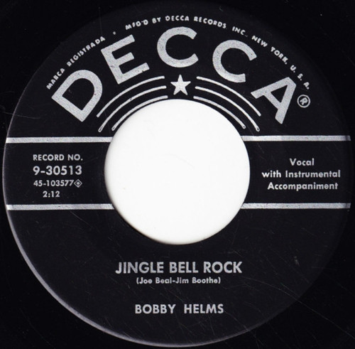 Bobby Helms - Jingle Bell Rock / Captain Santa Claus (And His Reindeer Space Patrol) (7", Single, Ric)