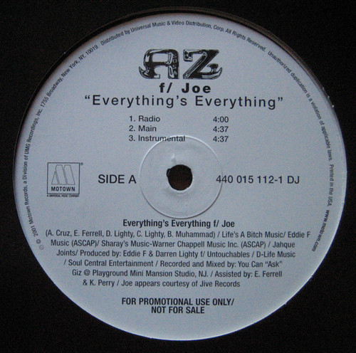 AZ - Everything's Everything - Motown - 440 015 112-1 DJ - 12", Promo 1136366506