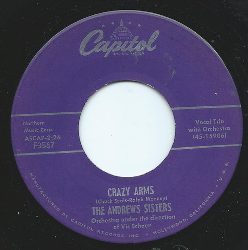 The Andrews Sisters - Crazy Arms / I Want To Linger (7")