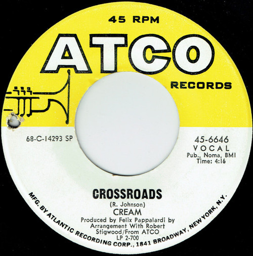 Cream (2) - Crossroads / Passing The Time (7", Single)