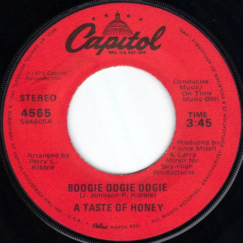 A Taste Of Honey - Boogie Oogie Oogie - Capitol Records - 4565 - 7", Win 1137962626