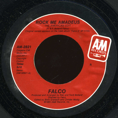 Falco - Rock Me Amadeus - A&M Records - AM-2821 - 7", Single, Styrene, R - 1137968991