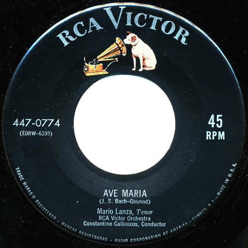 Mario Lanza - Ave Maria / The Lord's Prayer - RCA Victor - 447-0774 - 7" 1137969016