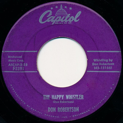 Don Robertson (2) - The Happy Whistler - Capitol Records - F3391 - 7", Single 1137973836