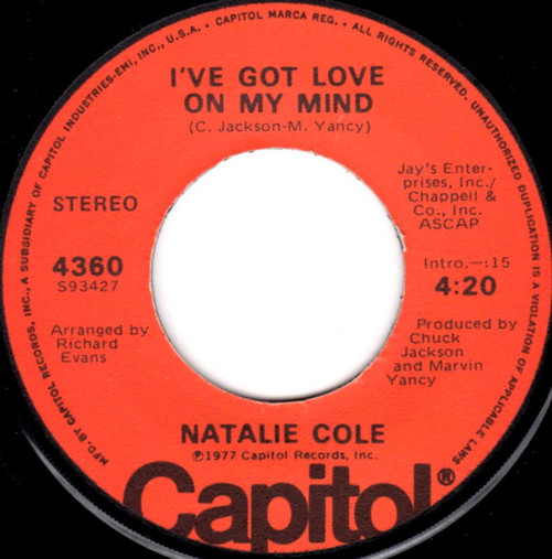 Natalie Cole - I've Got Love On My Mind (7")