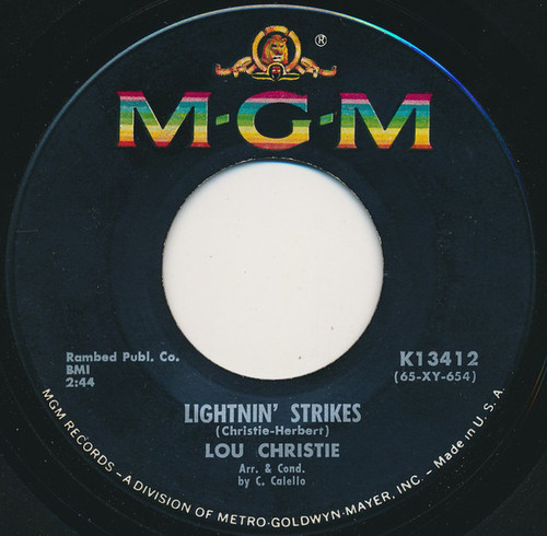 Lou Christie - Lightnin' Strikes - MGM Records - K13412 - 7", Single 1139101858
