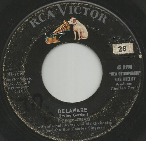Perry Como - Delaware (7", Single)