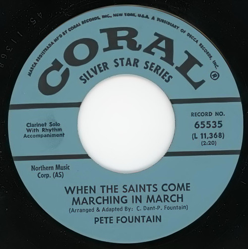 Pete Fountain - When The Saints Come Marching In March (7", Single, Mono)