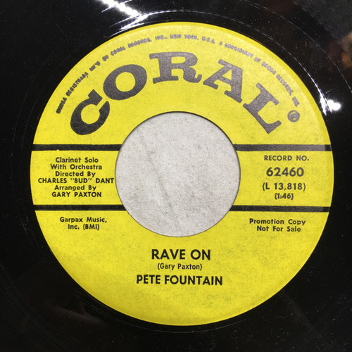 Pete Fountain - Rave On / The Whiffenpoof Song (7", Promo)