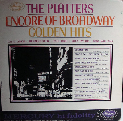 The Platters - Encore Of Broadway Golden Hits (LP, Album, Mono, Promo)