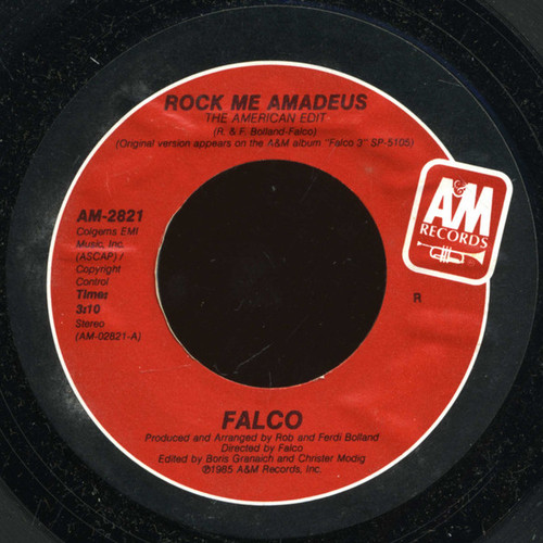 Falco - Rock Me Amadeus - A&M Records - AM-2821 - 7", Single, Styrene, R - 1140829653