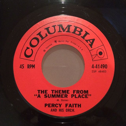 Percy Faith & His Orchestra - The Theme From "A Summer Place" / Go-Go-Po-Go - Columbia - 4-41490 - 7", Single, Styrene 1142359672