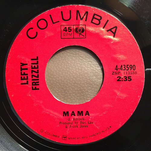 Lefty Frizzell - Mama (7", Single, San)