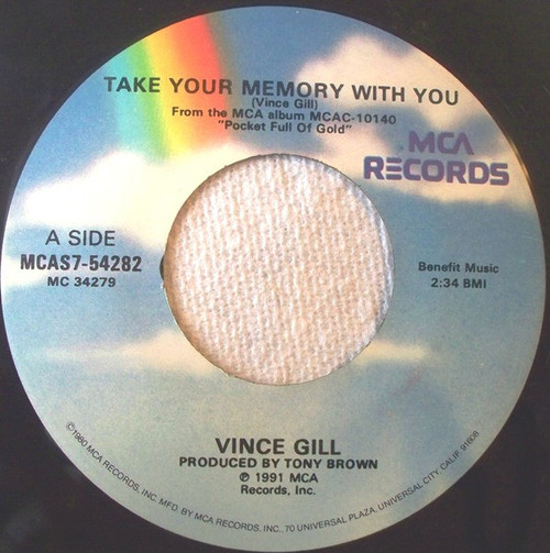 Vince Gill - Take Your Memory With You - MCA Records - MCAS7-54282 - 7", Single 1143320910