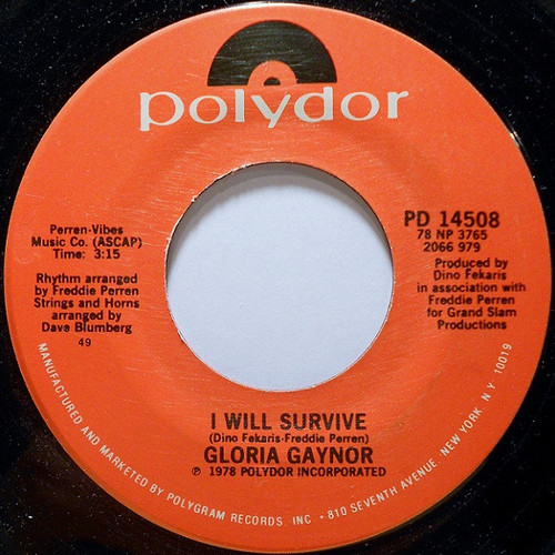 Gloria Gaynor - I Will Survive (7", Single, RP, 49 )