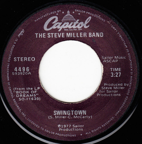 The Steve Miller Band* - Swingtown (7", Single, Jac)