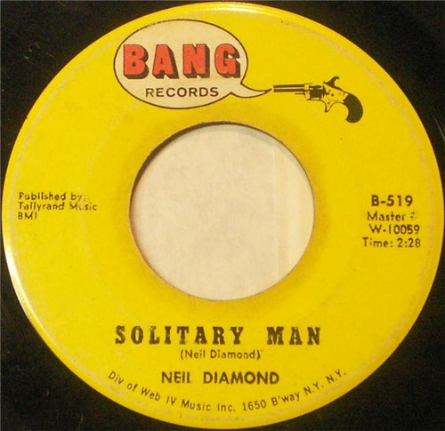 Neil Diamond - Solitary Man / Do It - Bang Records - B-519 - 7" 1146393122