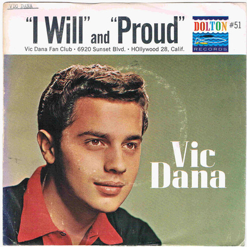 Vic Dana - I Will (7", Single)