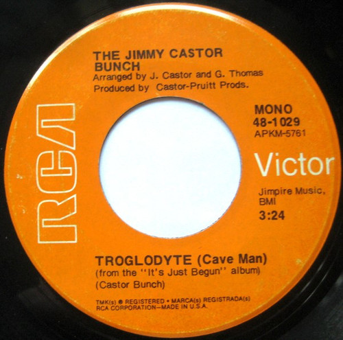 The Jimmy Castor Bunch - Troglodyte (Cave Man) / I Promise To Remember - RCA Victor - 48-1029 - 7", Single, Mono, Roc 1146439719