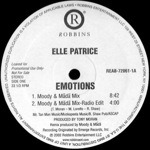 Elle Patrice - Emotions (12", Promo)