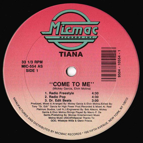 Tiana - Come To Me (12", Single)