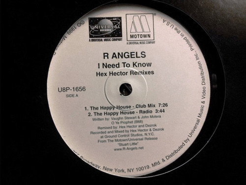 R Angels - I Need To Know (Hex Hector Remixes) (12", Promo)