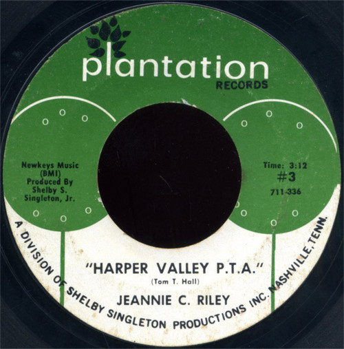 Jeannie C. Riley - Harper Valley P.T.A. / Yesterday All Day Long Today - Plantation Records - #3 - 7", Single, Styrene, Ter 1154947181