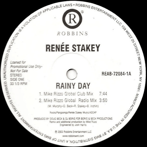 Renée Stakey - Rainy Day (12", Promo)