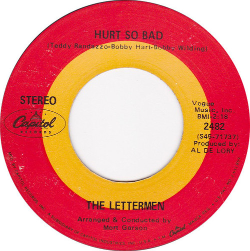 The Lettermen - Hurt So Bad - Capitol Records - 2482 - 7", Scr 1154963692