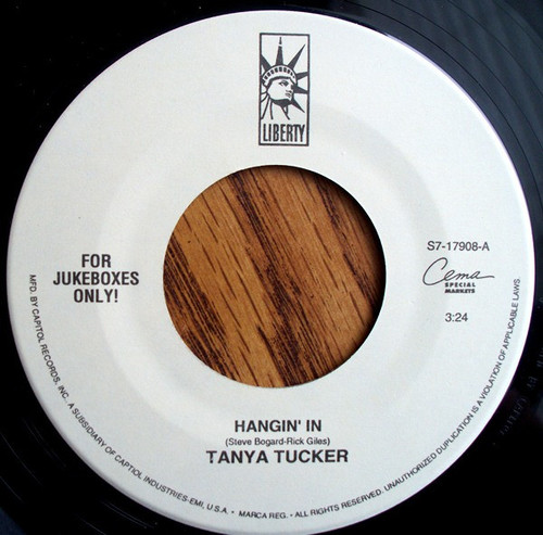 Tanya Tucker - Hangin' In (7", Jukebox)