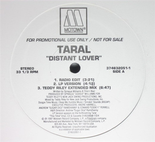 Taral - Distant Lover (12", Promo)