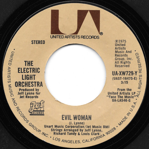 Electric Light Orchestra - Evil Woman - United Artists Records, Jet Records - UA-XW729-Y - 7", Single, Styrene 1156429559